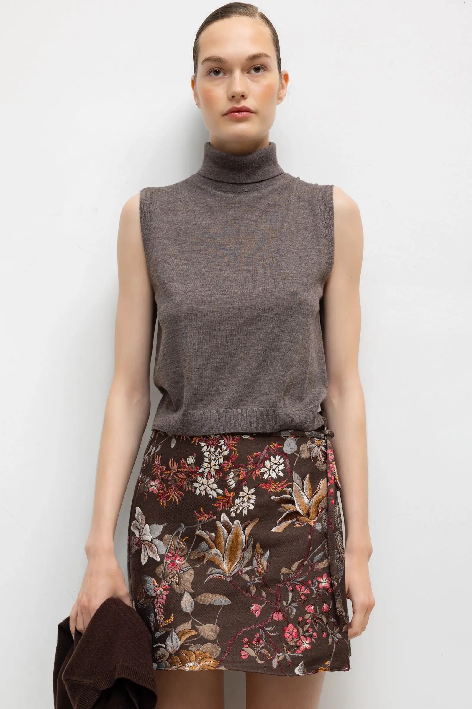 James Sleeveless Turtleneck