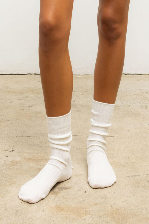 James Rib Socks - White - Image 3