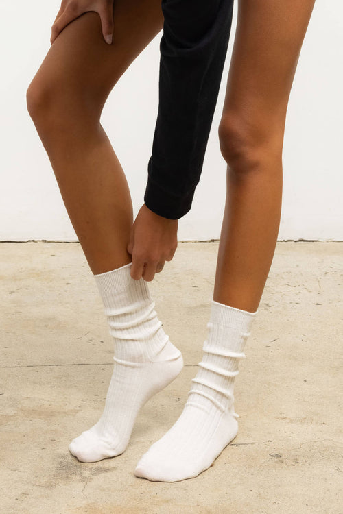 James Rib Socks - White - Image 4