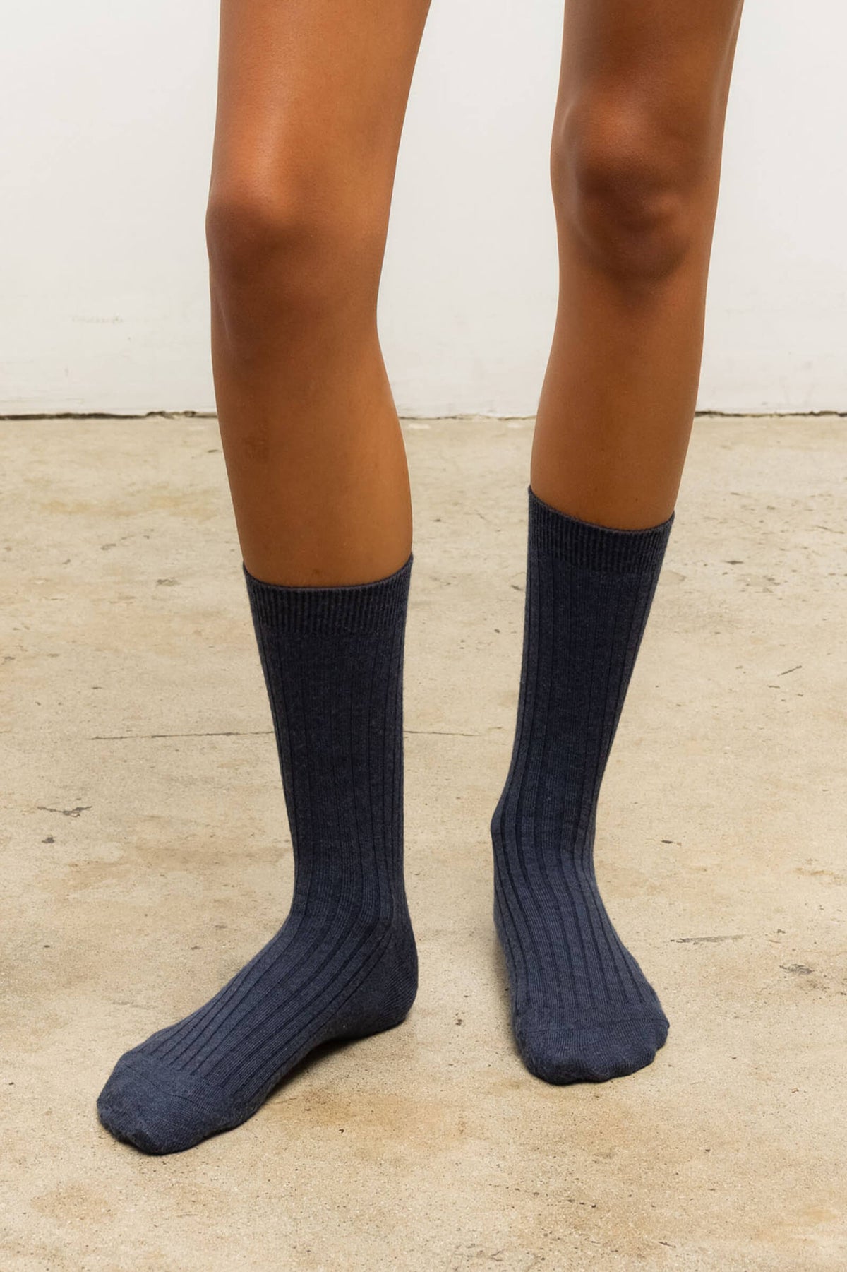 James Rib Socks - Marine Melange - Image 4