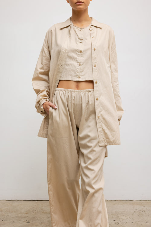 Yoko Pocket Pant - Ecru - Image 3