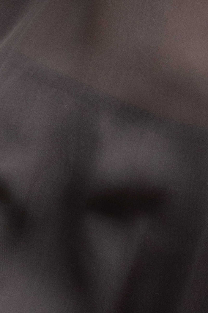 close up of farrah silk fabric in black