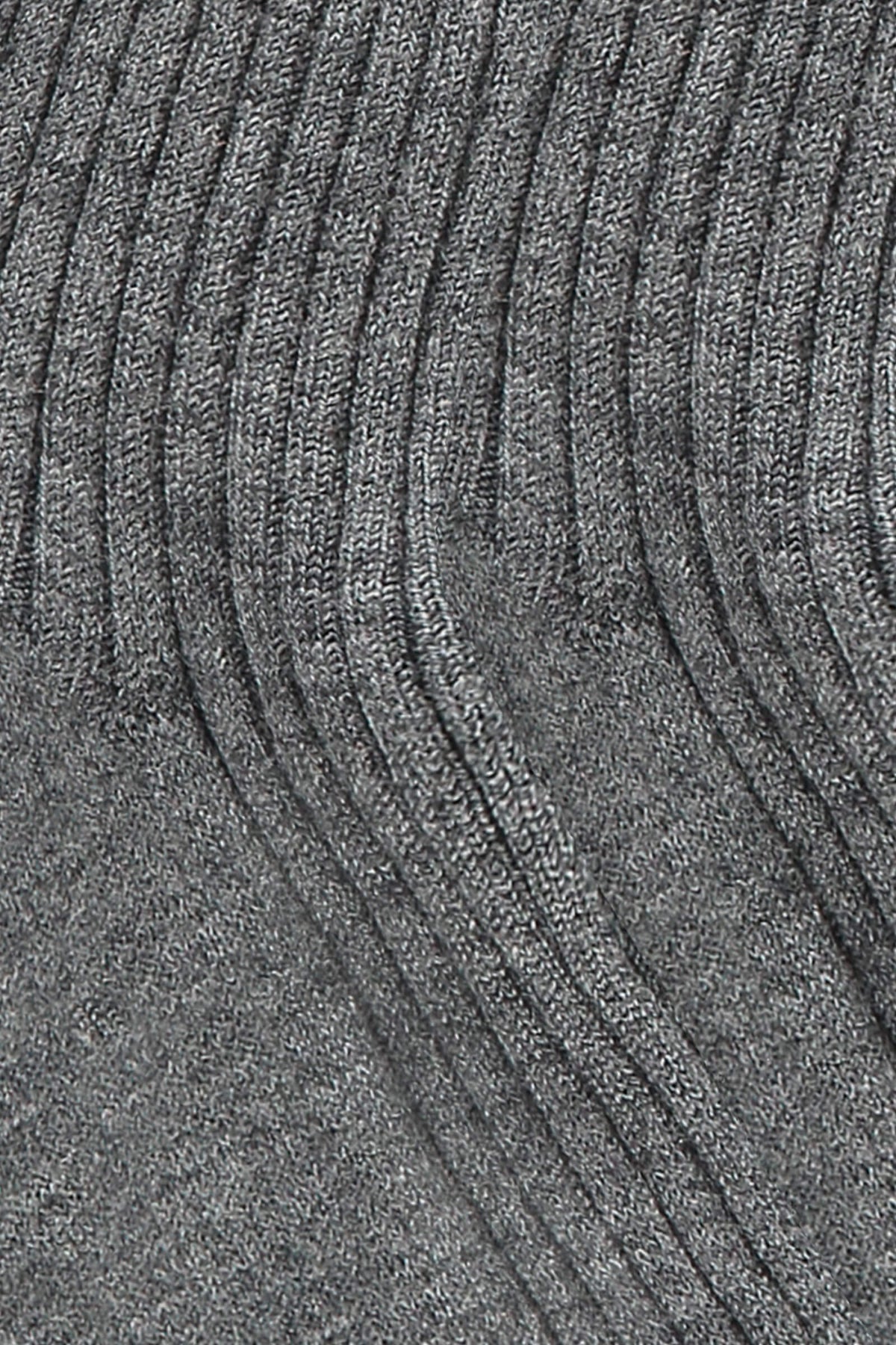 James Rib Socks - Grey Melange - Image 5