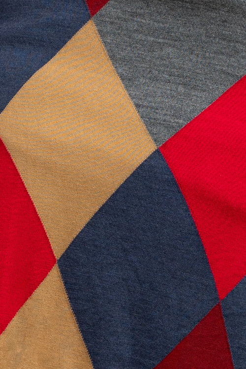 James Argyle Oversized Crew - Framboise Argyle - Image 8