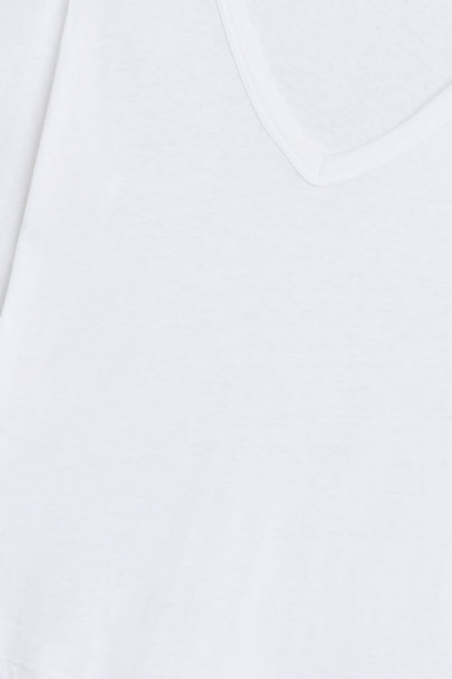 Laura V Neck Tee - White - Image 8