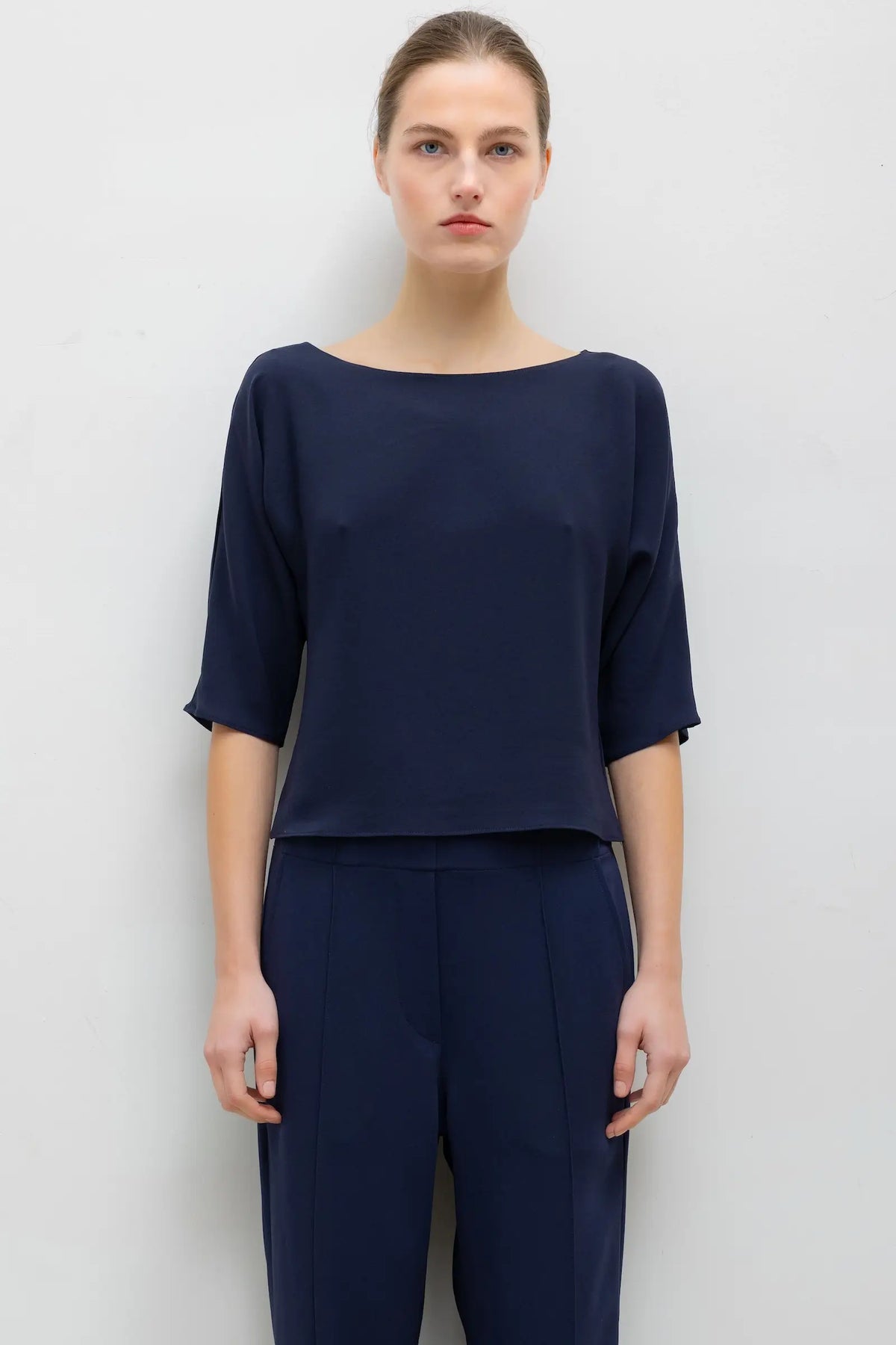Ari Short Sleeve Dolman Top - Midnight - Image 1