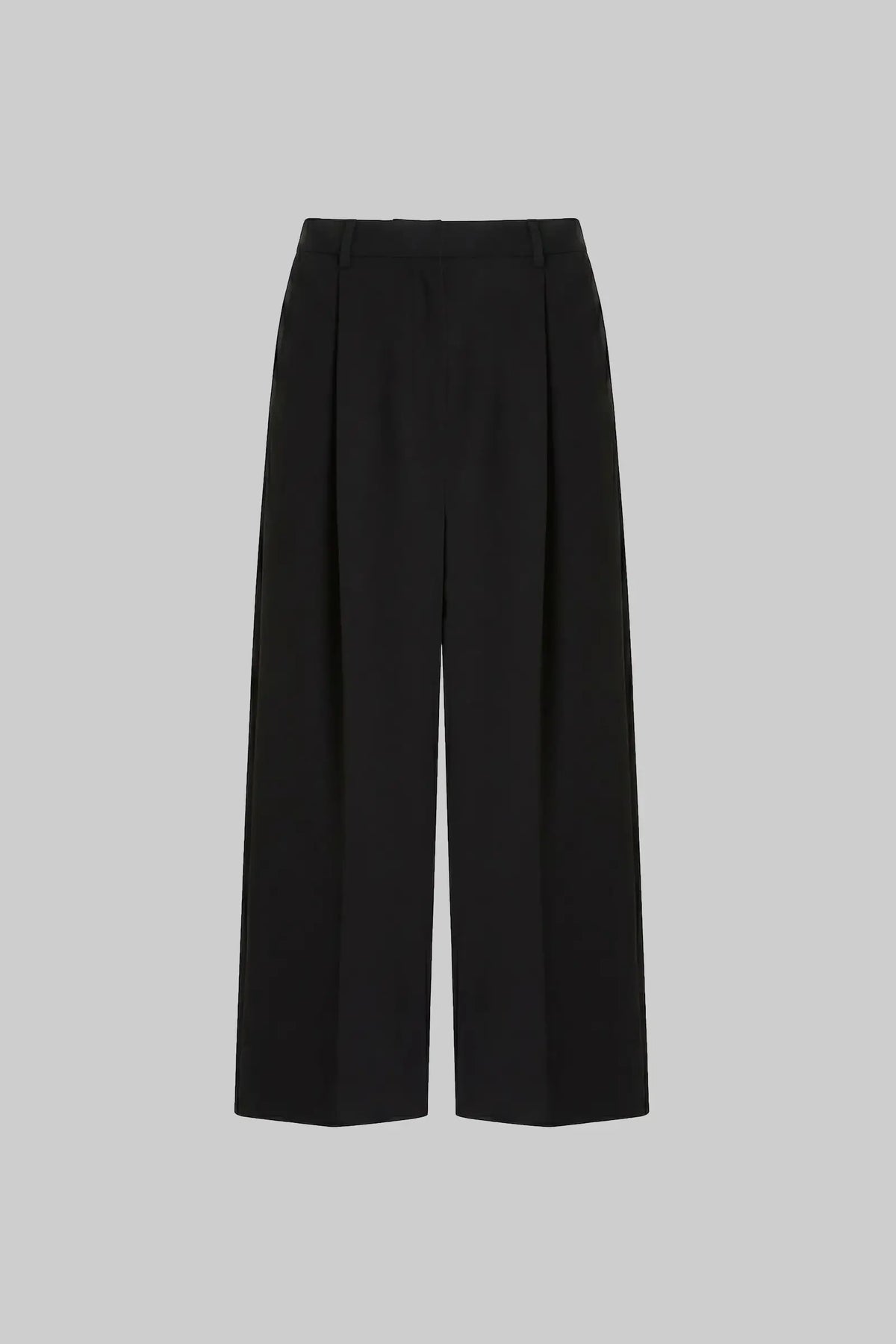 Arielle Crop Wide Leg Trouser - Black - Image 2