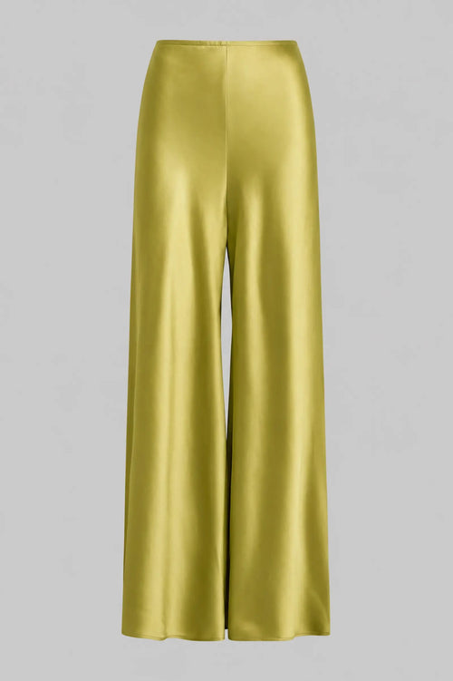 Barb Wide Leg Pant - Chartreuse - Image 2