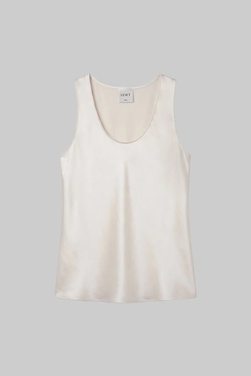 Barb Bias Tank - Creme - Image 2