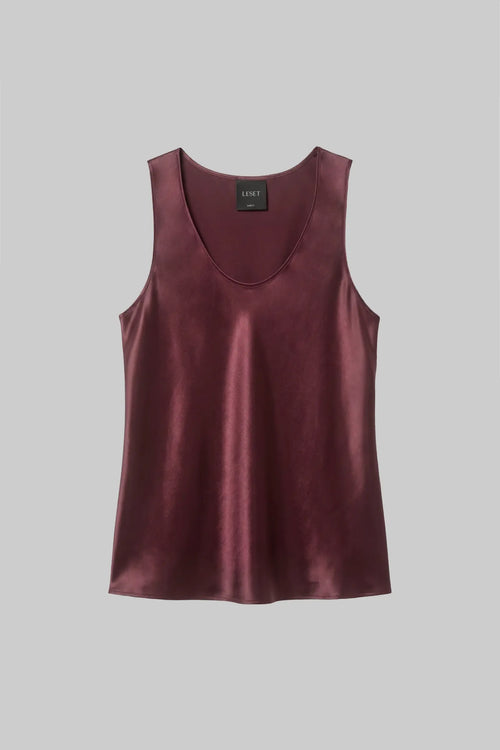 Barb Bias Tank - Malbec - Image 2