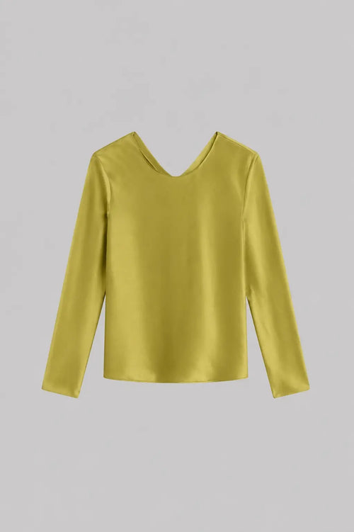 Barb Long Sleeve Crew - Chartreuse - Image 2