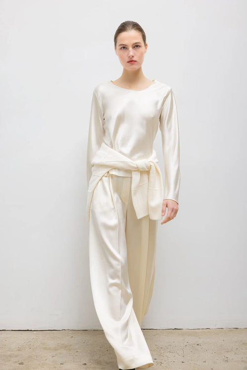 Barb Long Sleeve Crew - Creme - Image 4