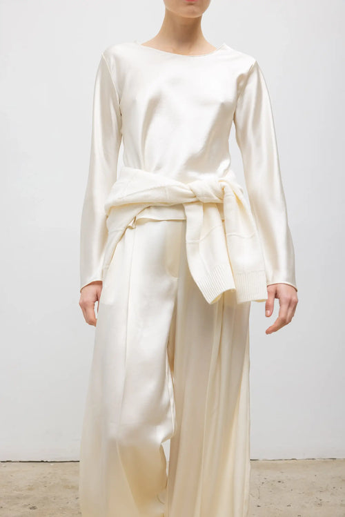 Barb Long Sleeve Crew - Creme - Image 5