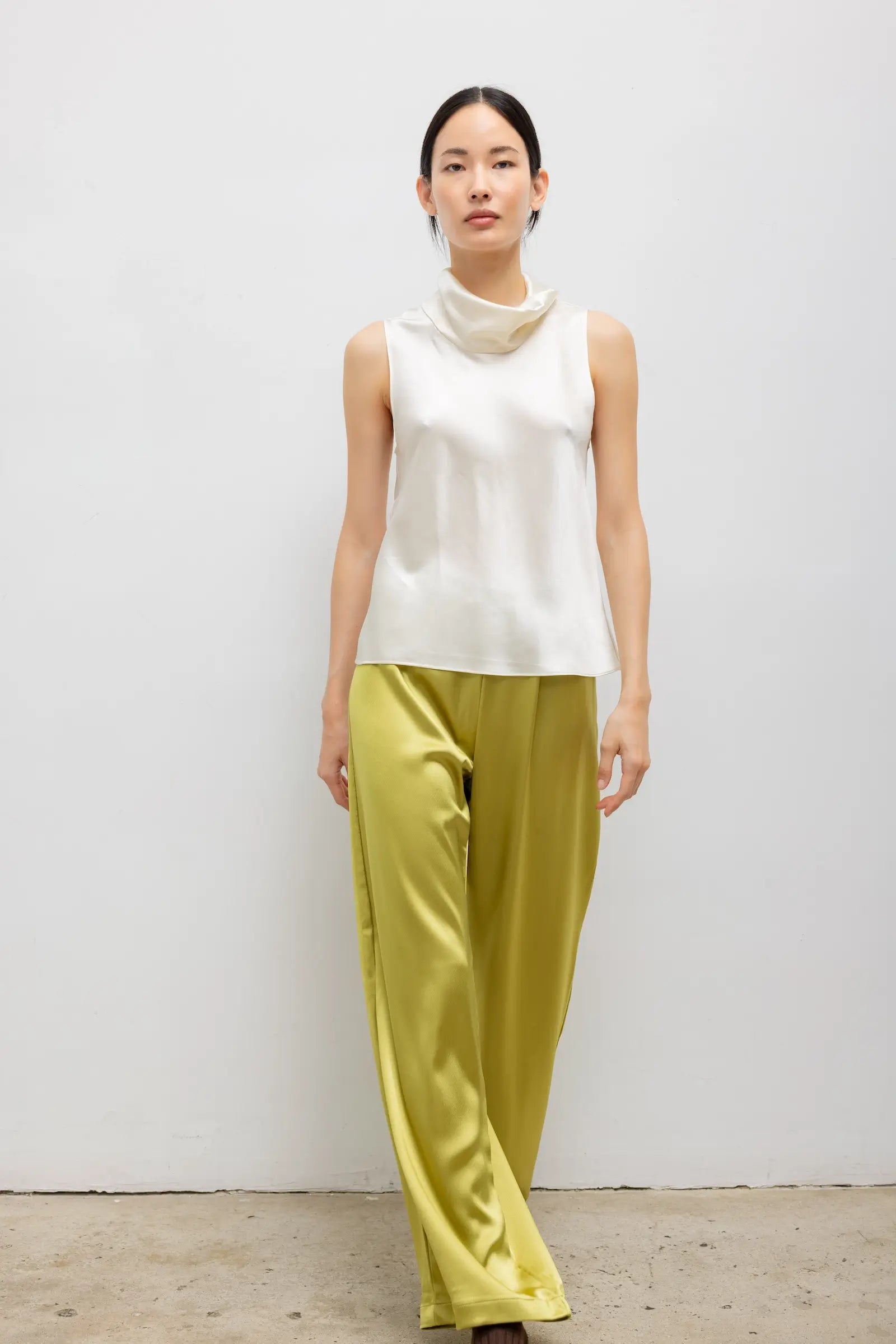 Barb Sleeveless Cowl Neck