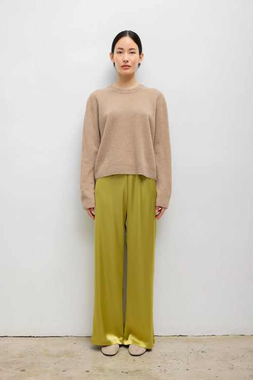 Barb Wide Leg Pant - Chartreuse - Image 1