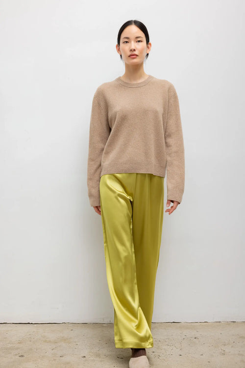 Barb Wide Leg Pant - Chartreuse - Image 3
