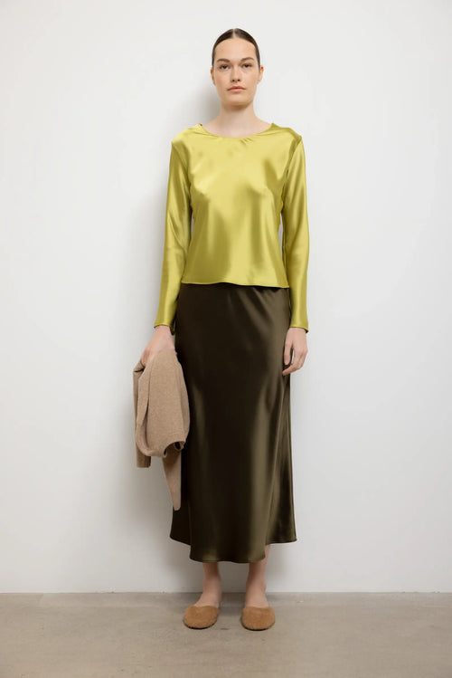 Barb Long Sleeve Crew - Chartreuse - Image 3