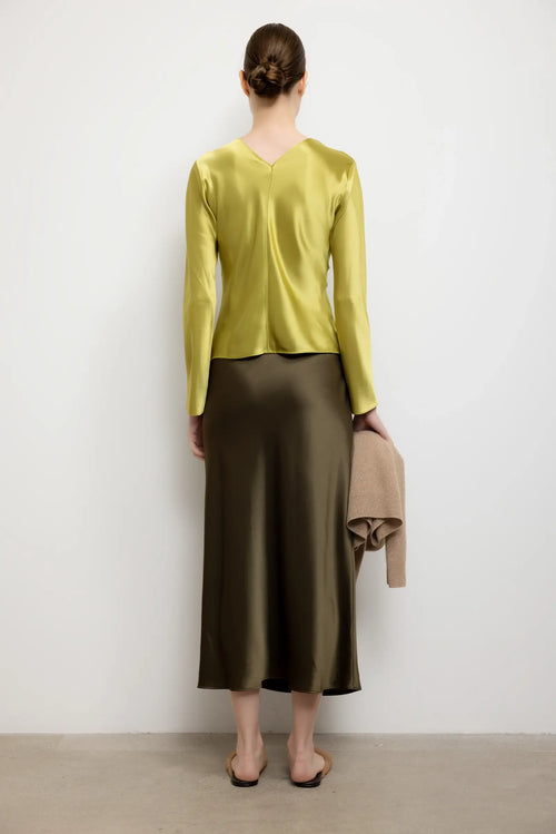 Barb Long Sleeve Crew - Chartreuse - Image 7