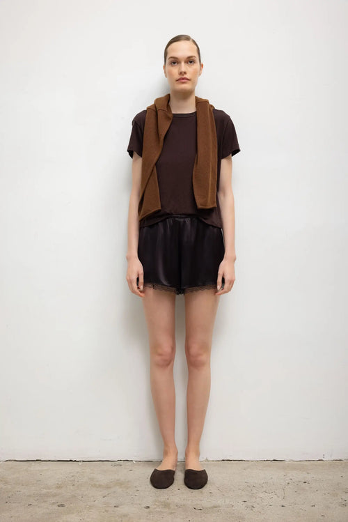 Barb Lace Short - Chocolate - Image 1