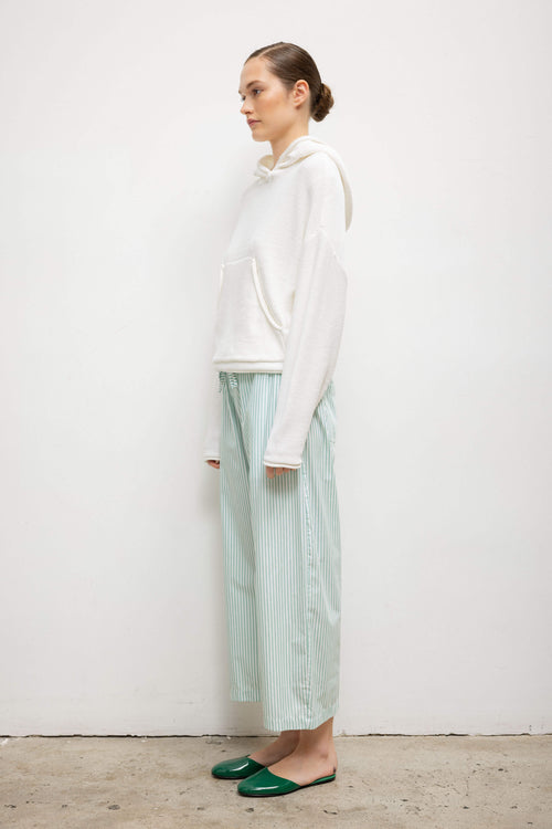 Yoshi Stripe Crop Drawstring Pant - Vert Stripe - Image 4