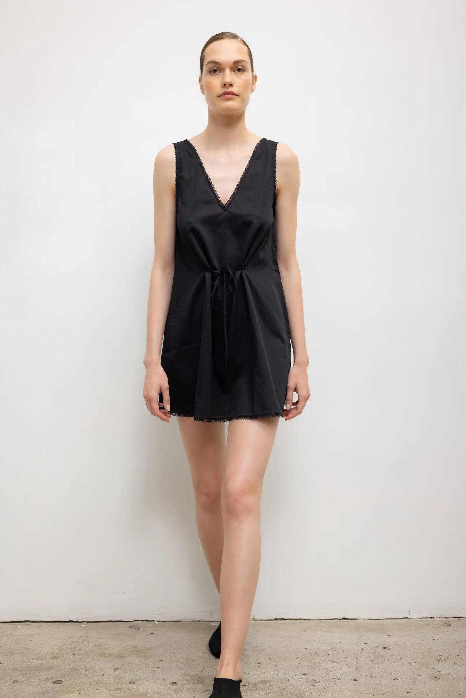 Yoko Lace V Neck Mini Dress