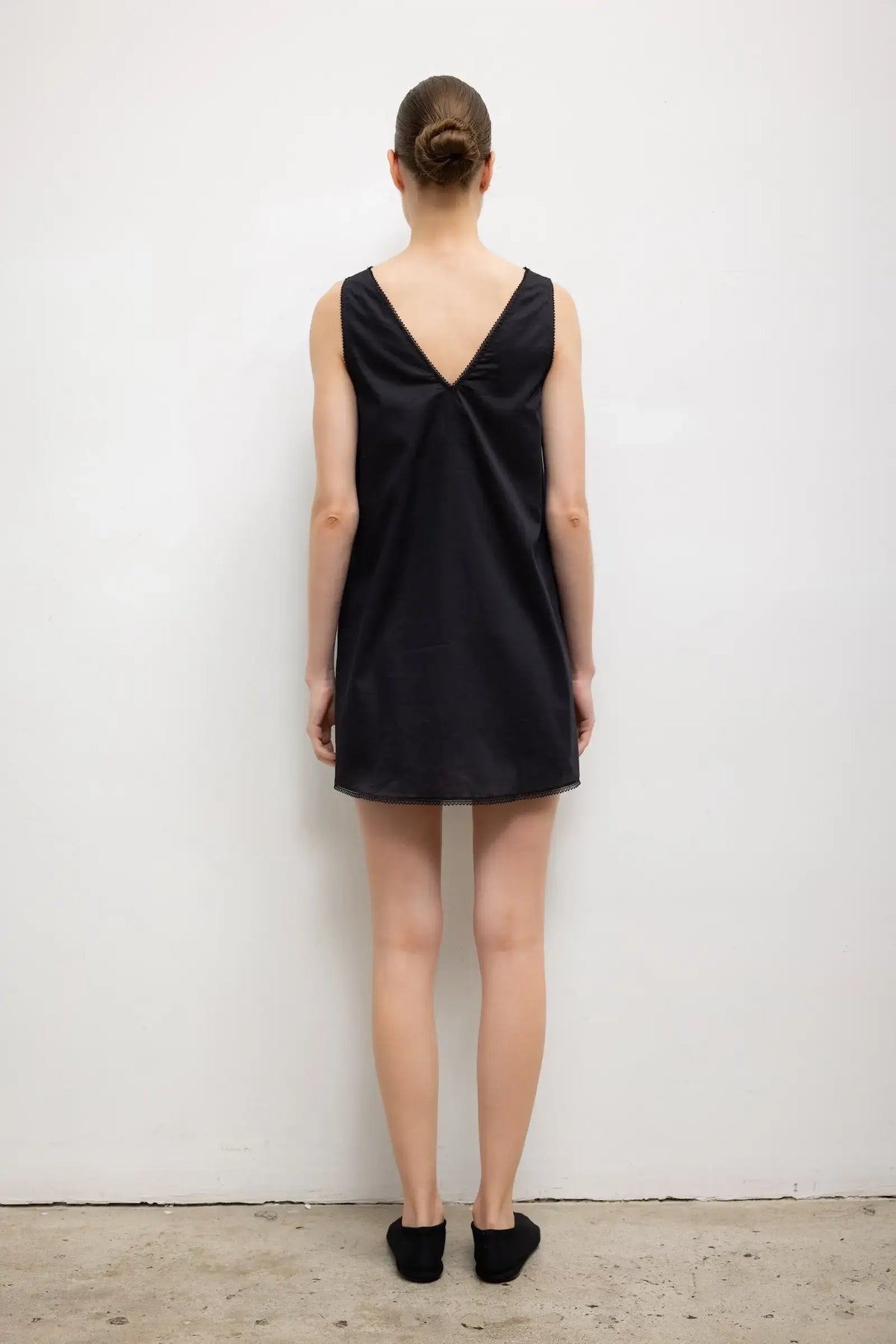 Yoko Lace V Neck Mini Dress - Black - Image 6
