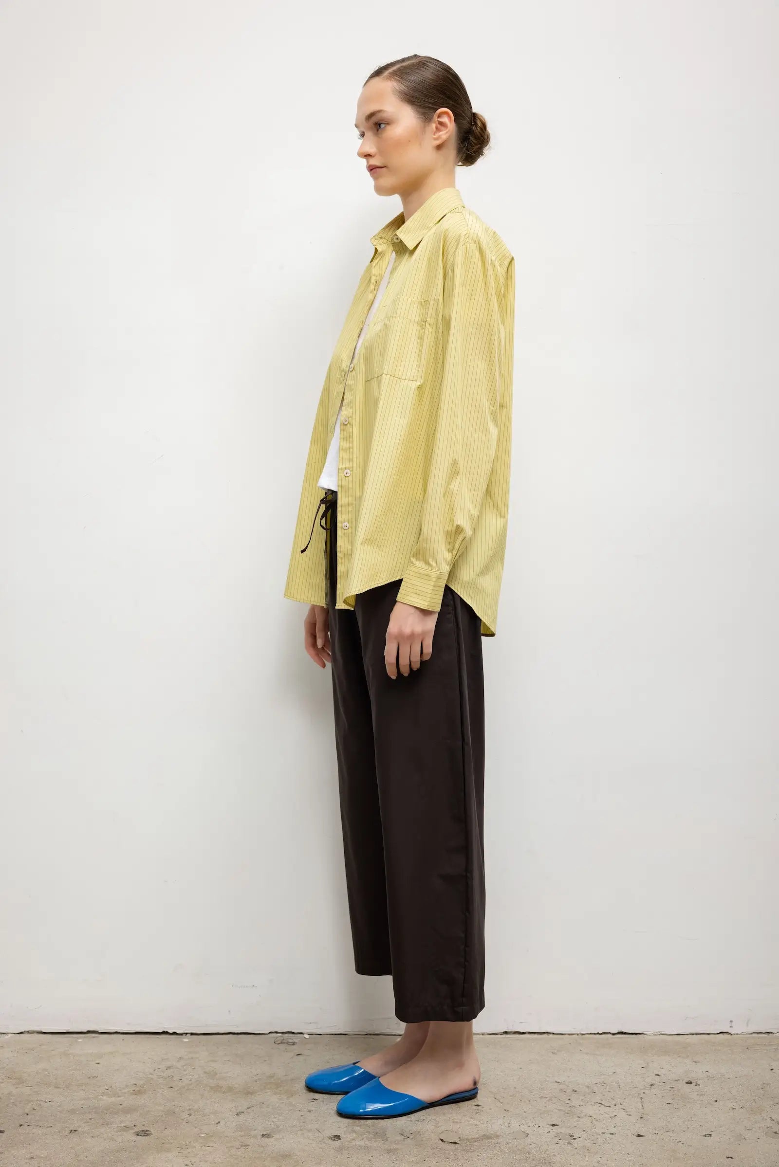 Yoshi Crop Drawstring Pant - Hickory - Image 4