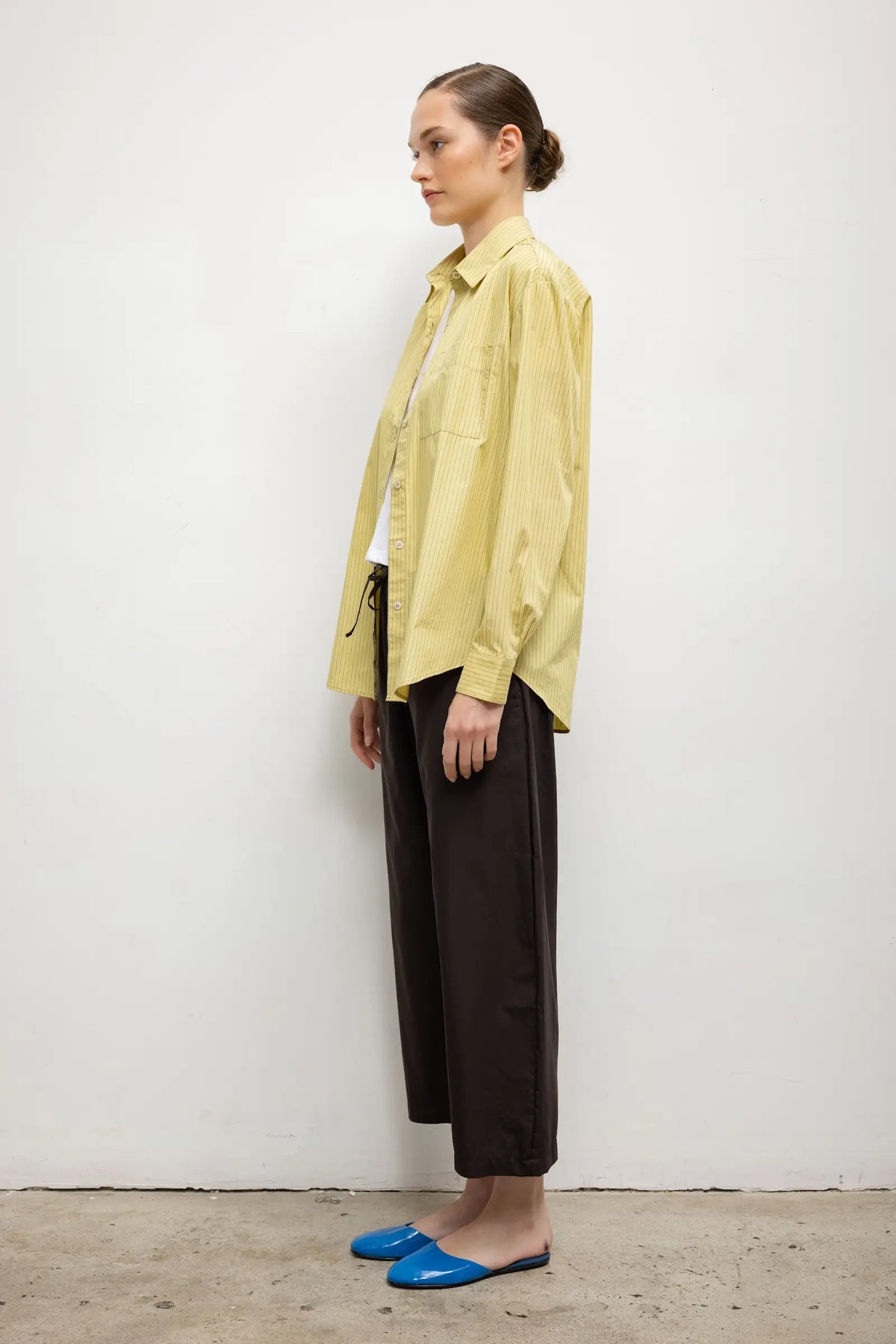 Yoshi Crop Drawstring Pant - Hickory - Image 4