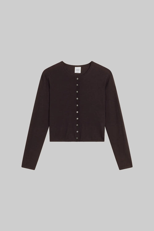 James Crew Cardigan - Chocolate - Image 2