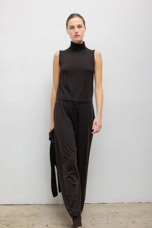 James Wide Leg Pant - Chocolate - Image 3