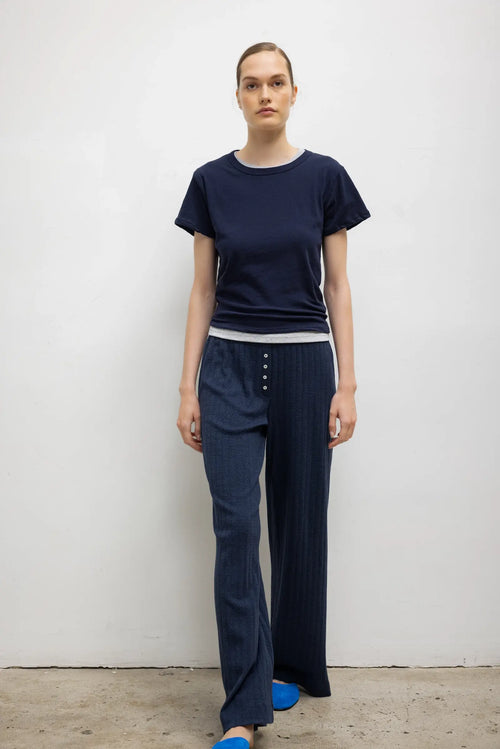 Pointelle Boxer Pant - Midnight Melange - Image 3