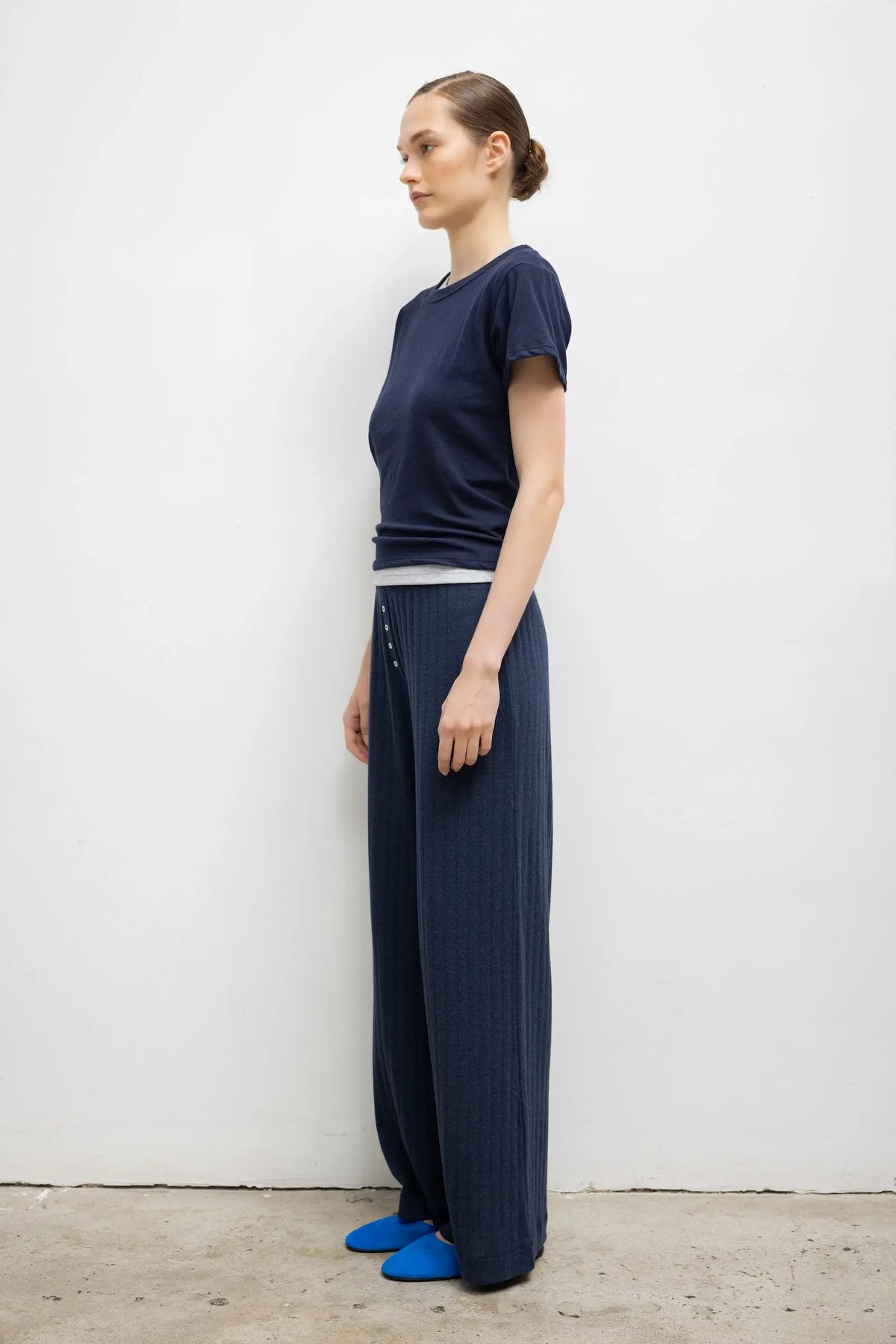 Pointelle Boxer Pant - Midnight Melange - Image 5
