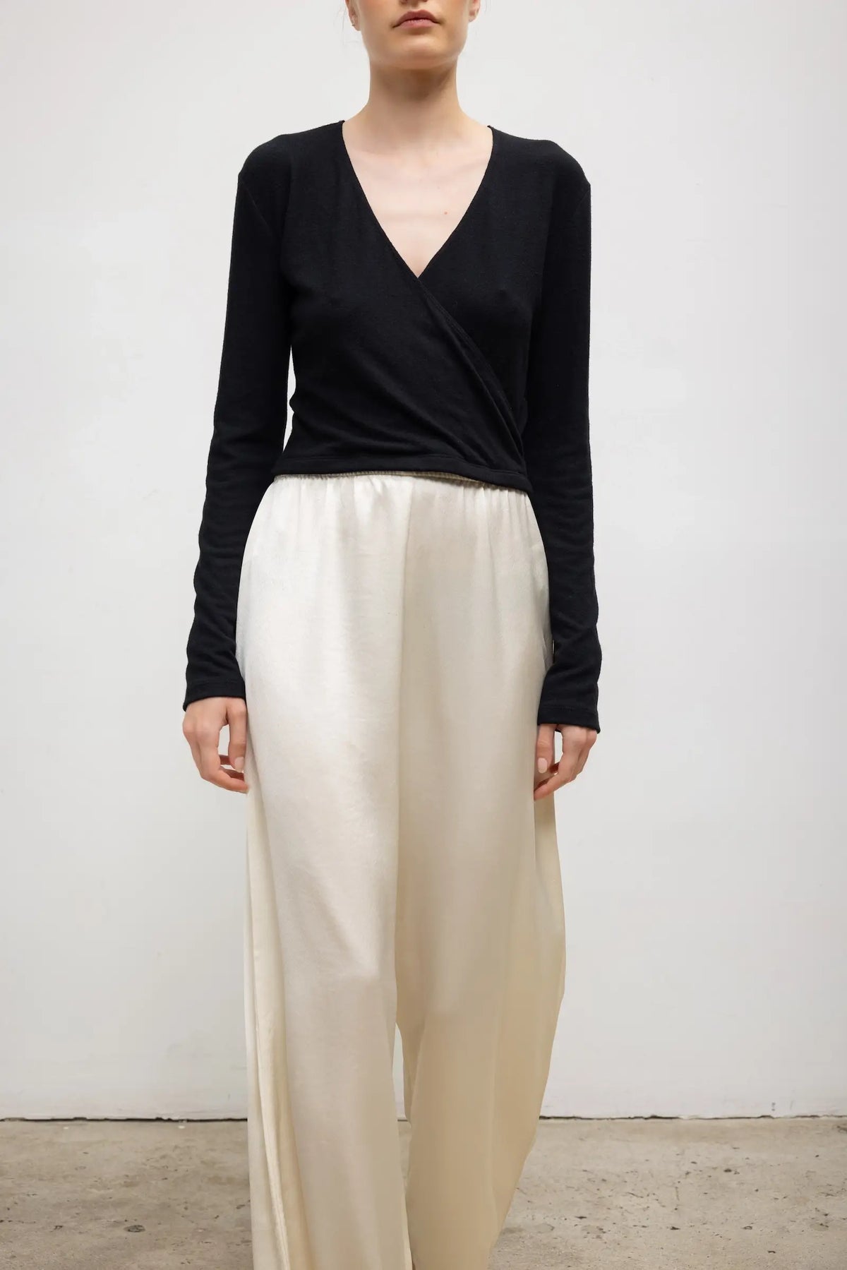 Lauren Wrap Top - Black - Image 5