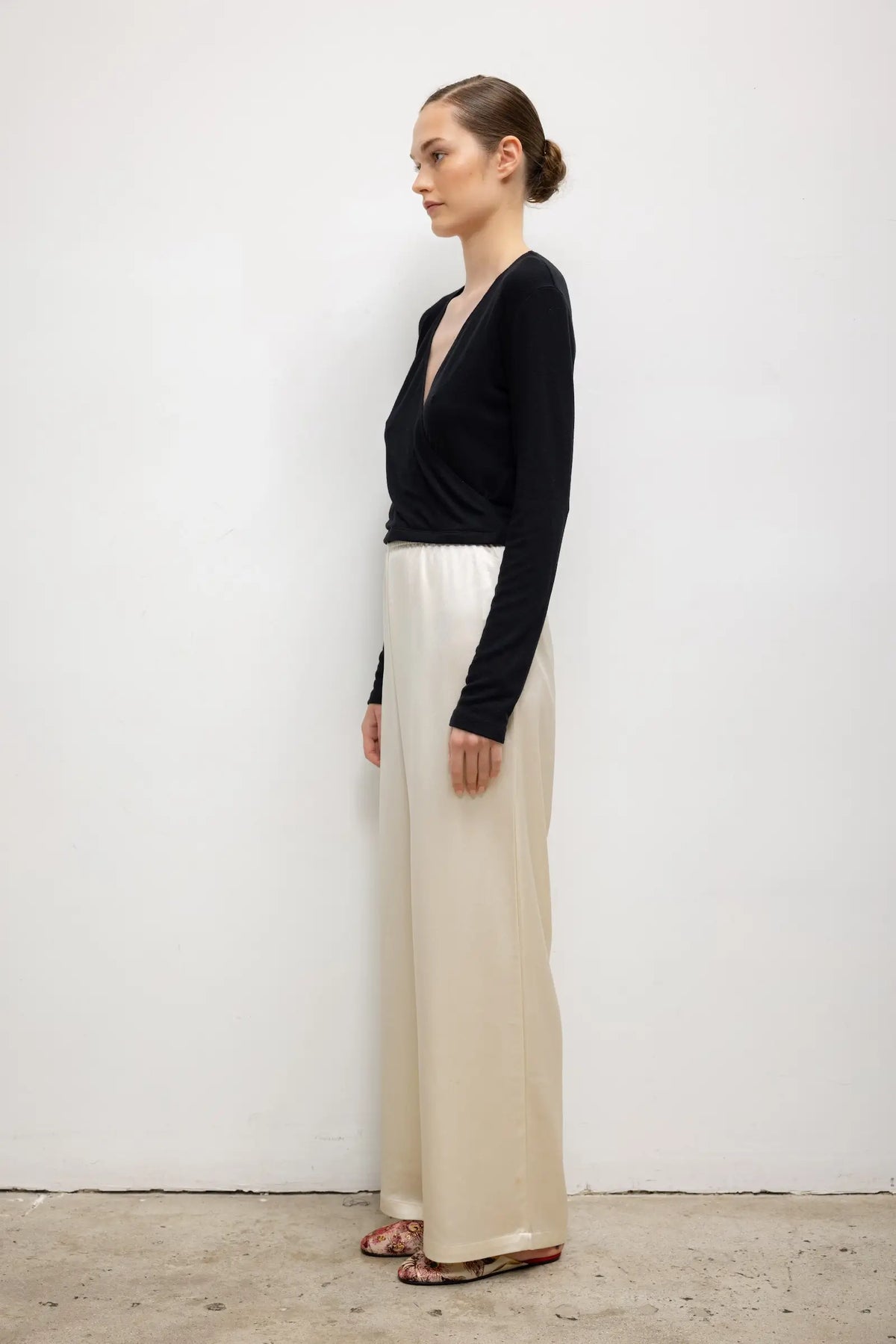 Lauren Wrap Top - Black - Image 6