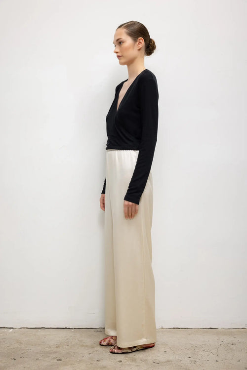 Lauren Wrap Top - Black - Image 6