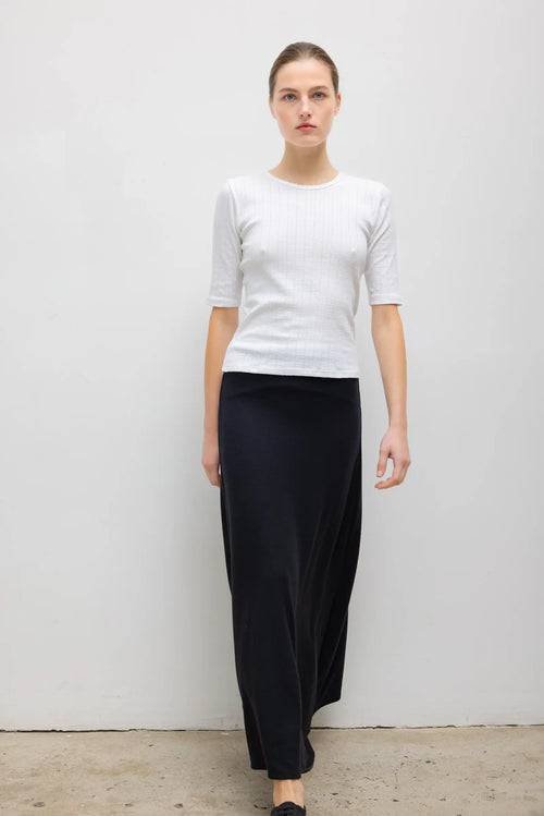Lauren High Waist Midi Skirt - Black - Image 3
