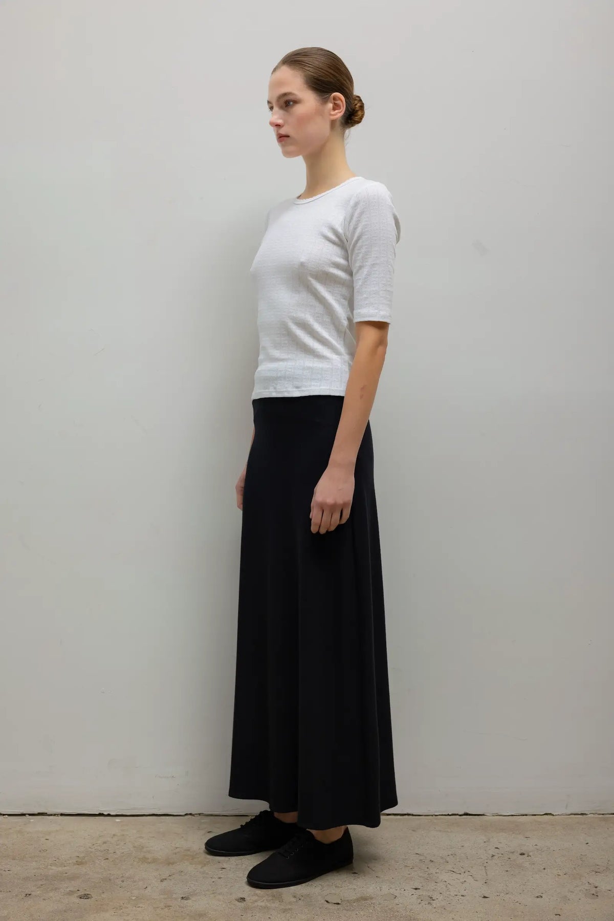 Lauren High Waist Midi Skirt - Black - Image 4