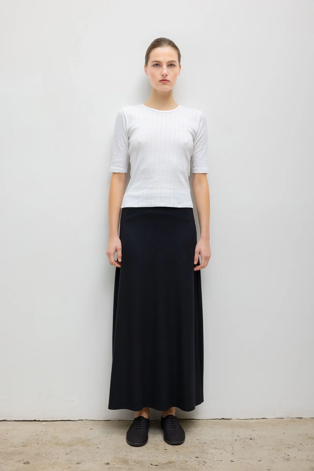 Lauren High Waist Midi Skirt - Black - Image 1