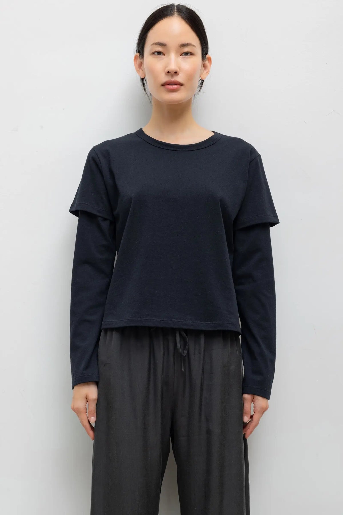 Margo Layered Long Sleeve - Black - Image 1