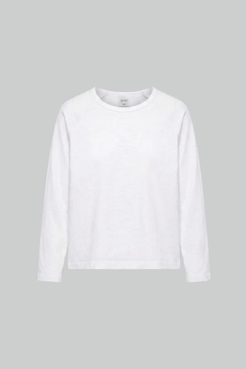 The Margo Long Sleeve Baseball Tee - White - Image 2