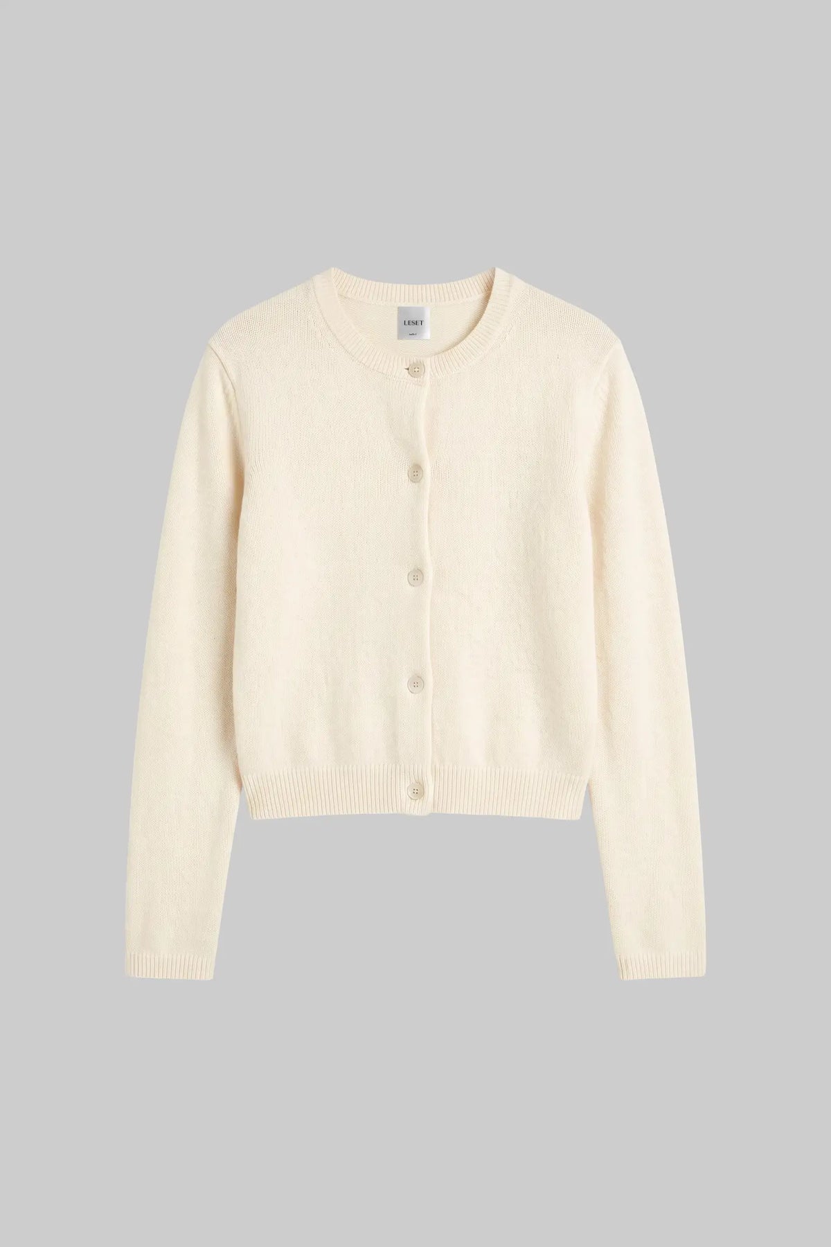 Pre-Order: Millie Cashmere Classic Cardigan - Creme - Image 2
