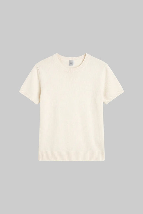 Pre-Order: Millie Cashmere Margo Tee - Creme - Image 2