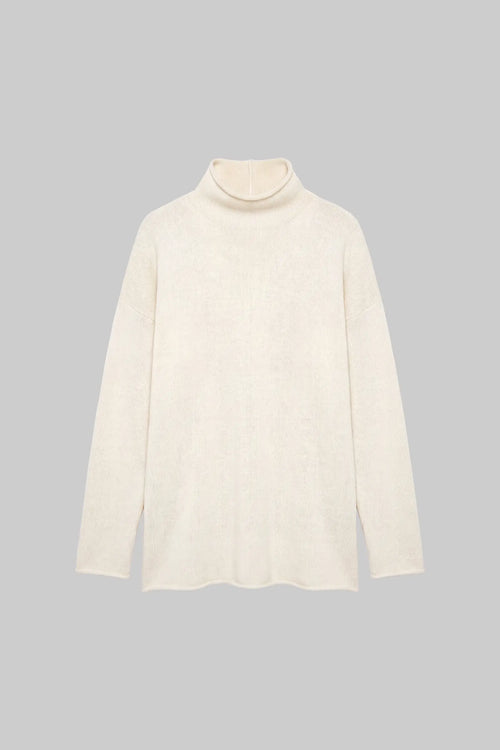 Pre-Order: Millie Cashmere Oversized Turtleneck - Creme - Image 2