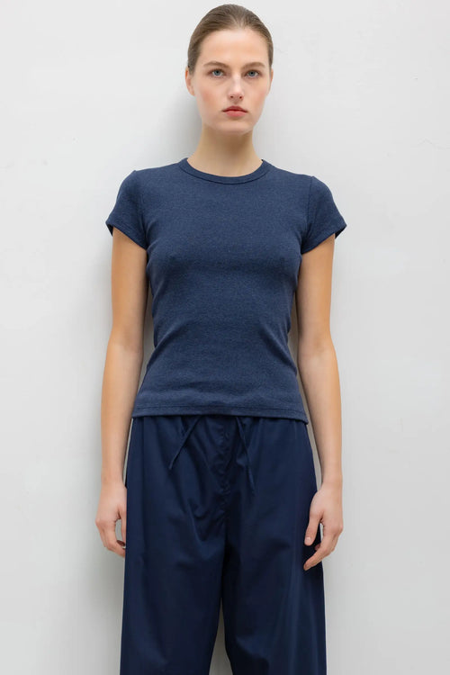 Nando Slim Fit Tee - Midnight Melange - Image 1
