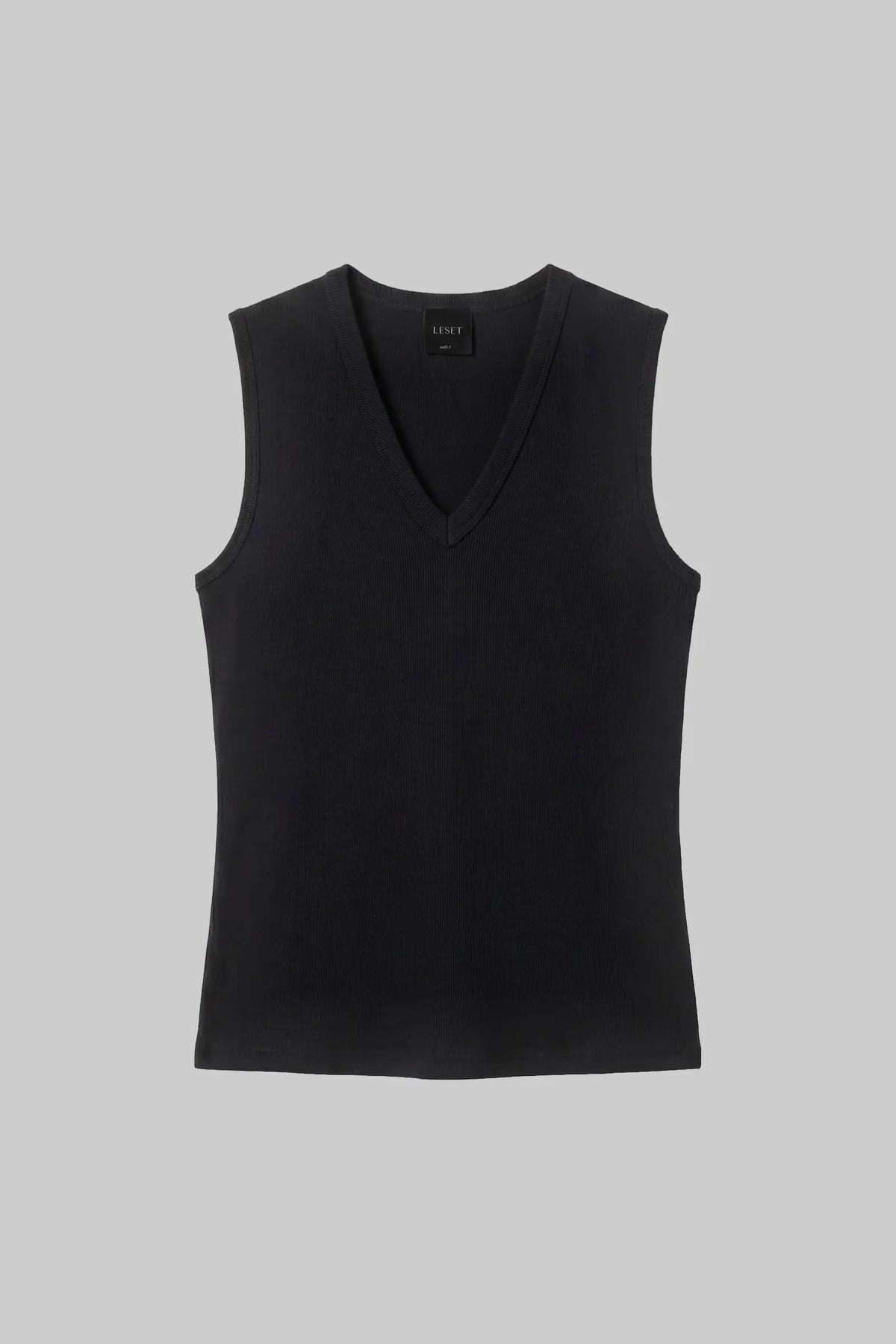 Nando Sleeveless V Neck - Black - Image 2