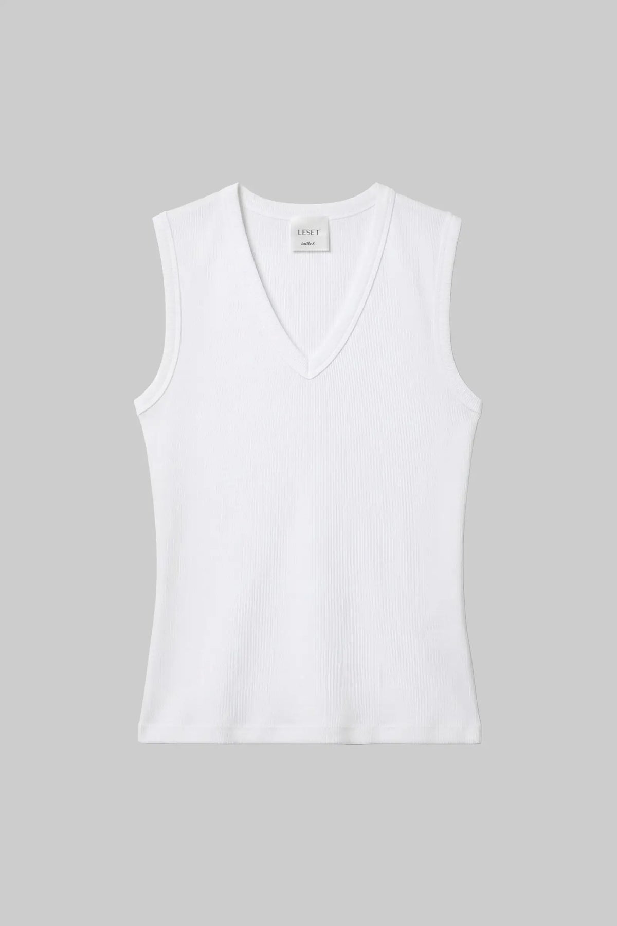 Nando Sleeveless V Neck - White - Image 2