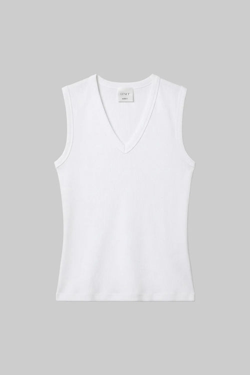 Nando Sleeveless V Neck - White - Image 2