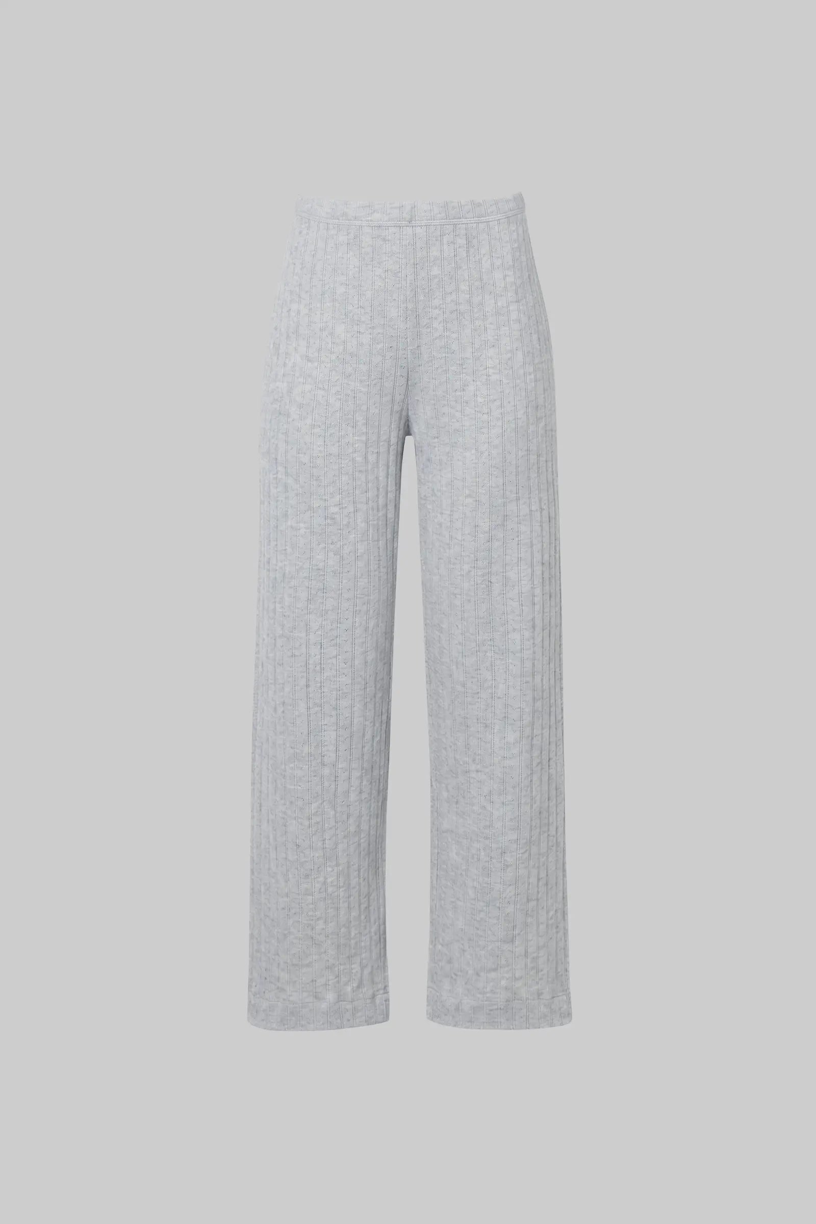 Pointelle Crop Wide Leg Pant