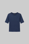 Pointelle Mid Sleeve Slim Fit Tee