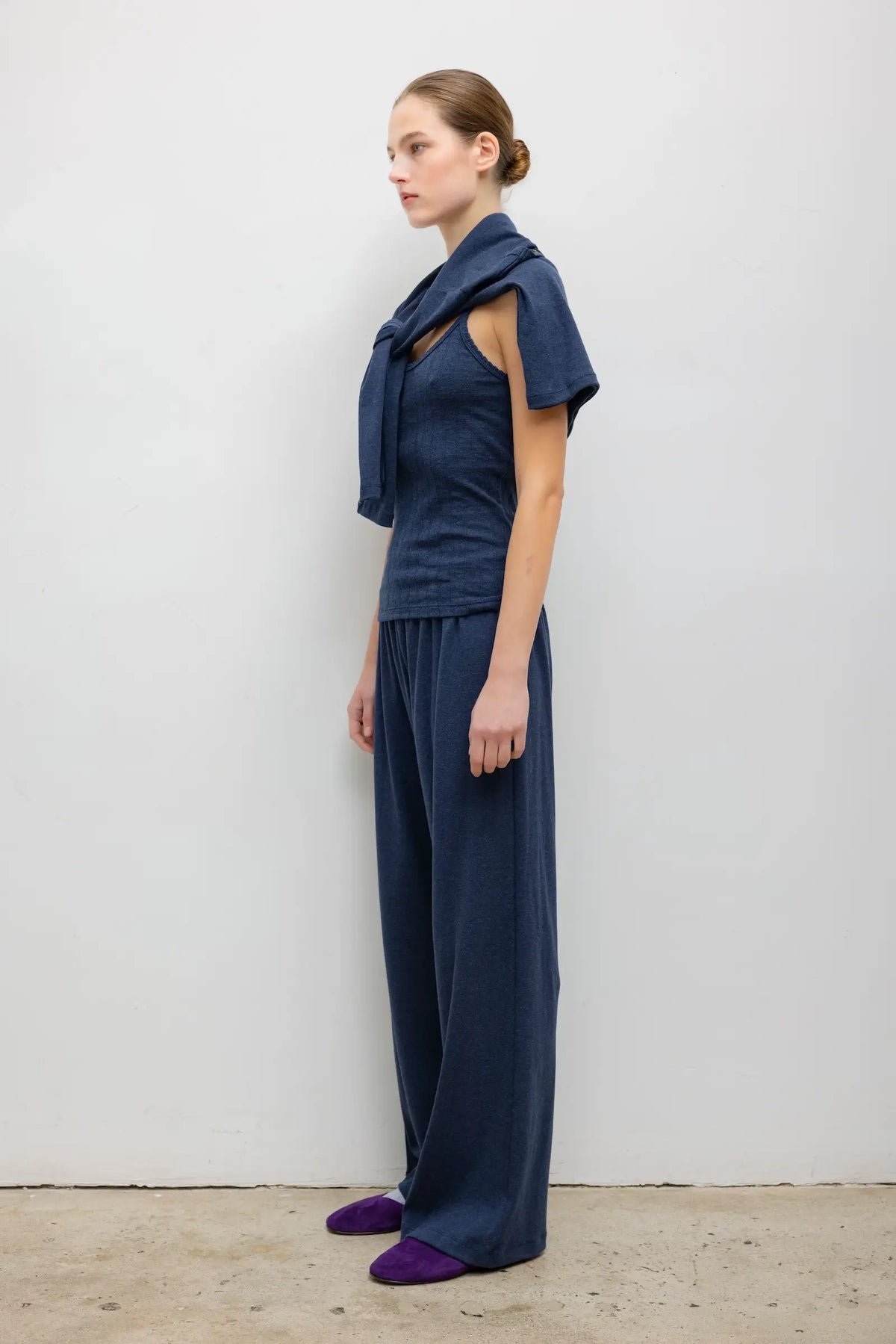 Pointelle Tank - Midnight Melange - Image 6